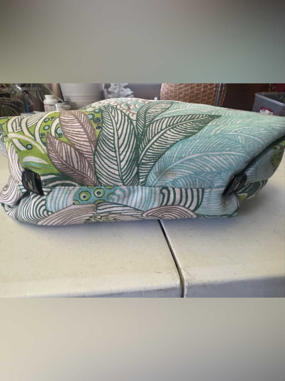 RARE vintage 1980’s Missoni Floral Print large Hobo Bag in Green, Teal, Brown - Picture 4 of 12